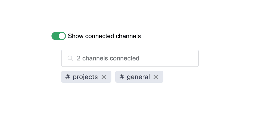 The MsTeamsChannelCombobox component showing connected channels